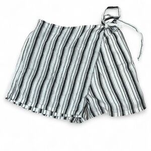 American Eagle Outfitters black and white Striped Tie Skort